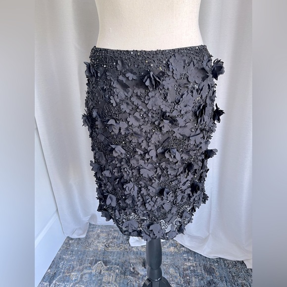 Gold Hawk Floral Embellished Skirt - Picture 3 of 6
